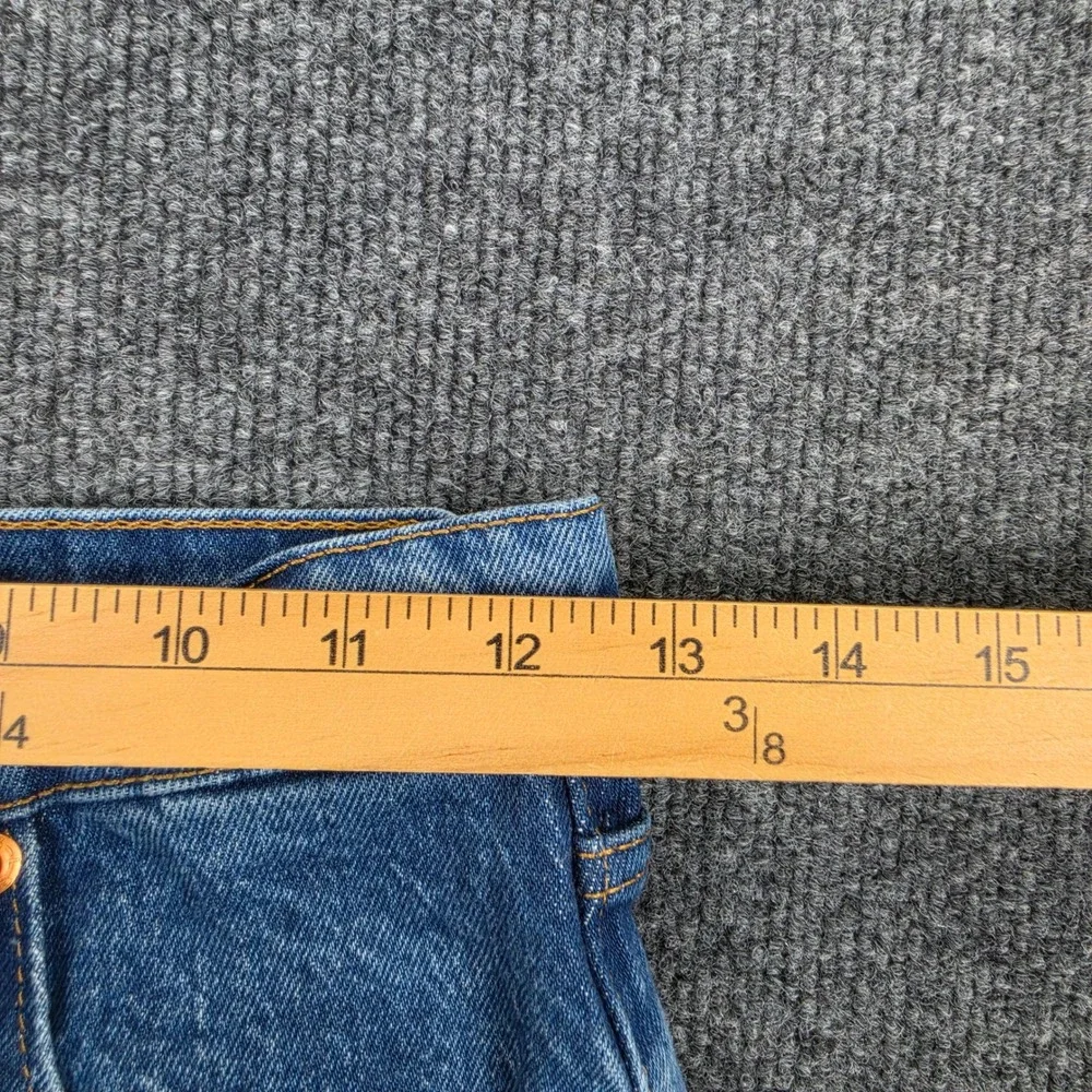 Levis Premium Ribcage Straight Jeans Women's 26 High Rise Dark Wash Button Fly